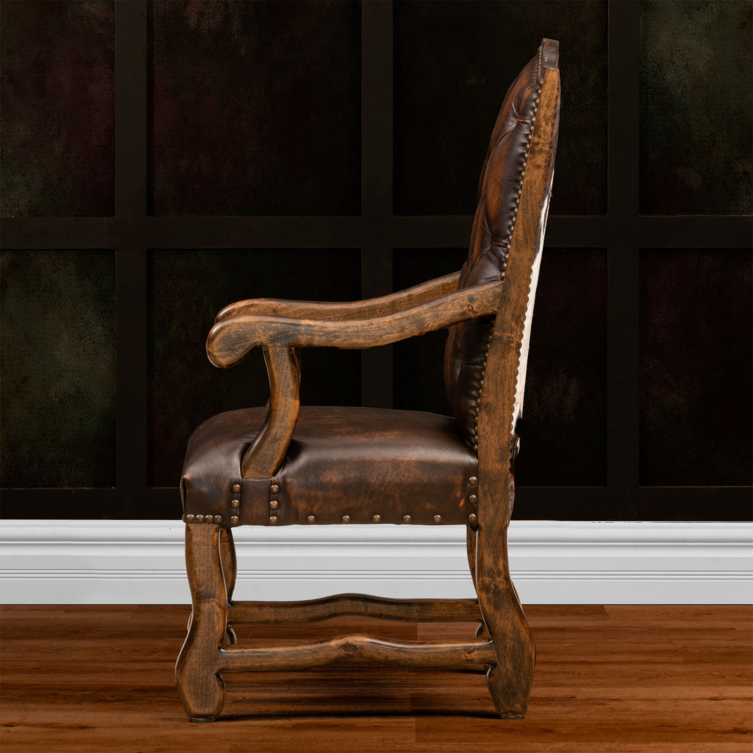Redwood Tufted Leather Dining Chair