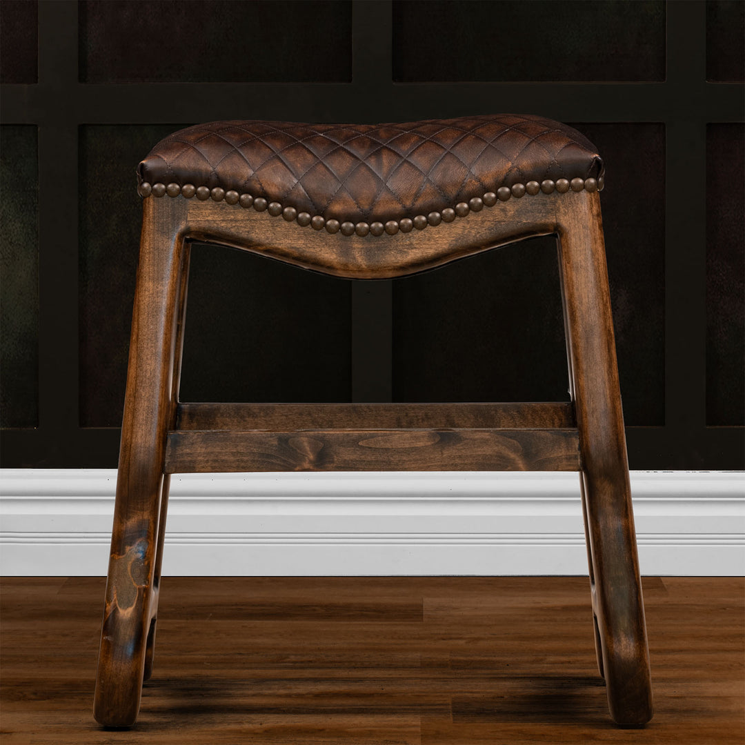 Sargent Leather Saddle Stool