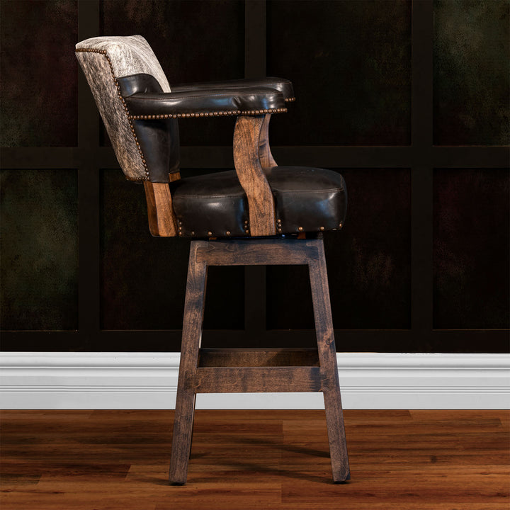 Sargon RJ Chisum Leather Barstool