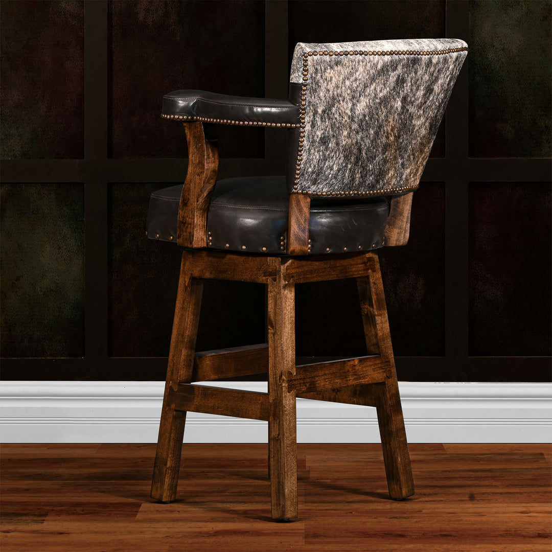 Sargon RJ Chisum Leather Barstool