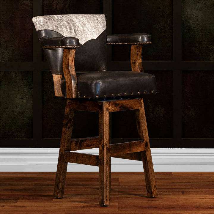 Sargon RJ Chisum Leather Barstool