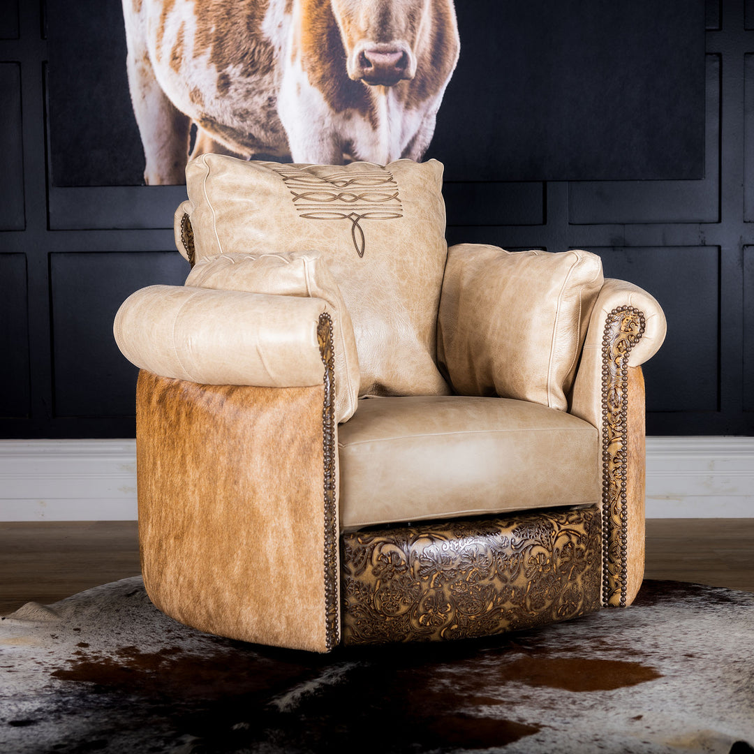 Sedona Snug Leather Swivel Recliner