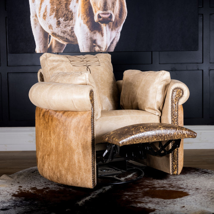 Sedona Snug Leather Swivel Recliner