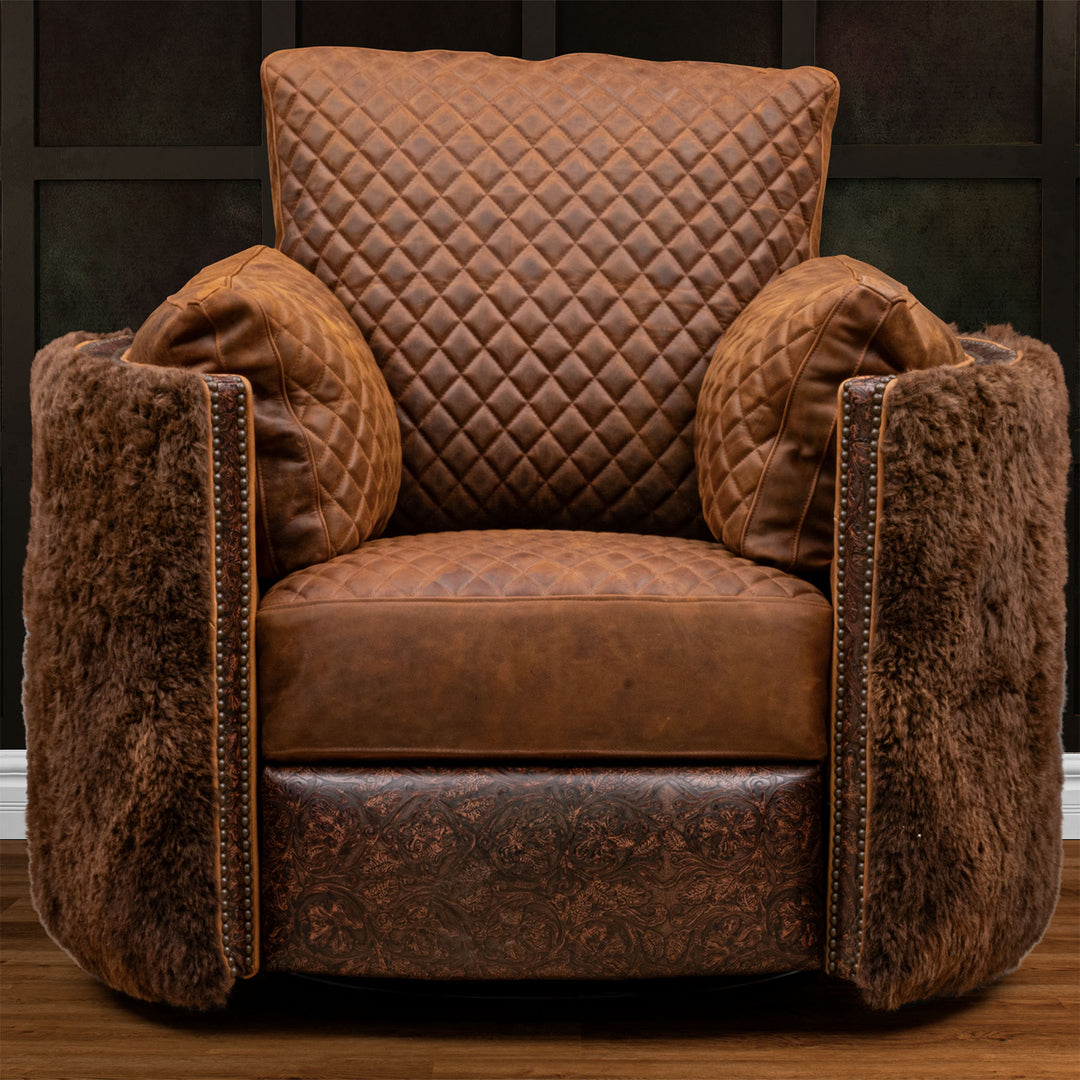Snyder Snug Leather Swivel Recliner