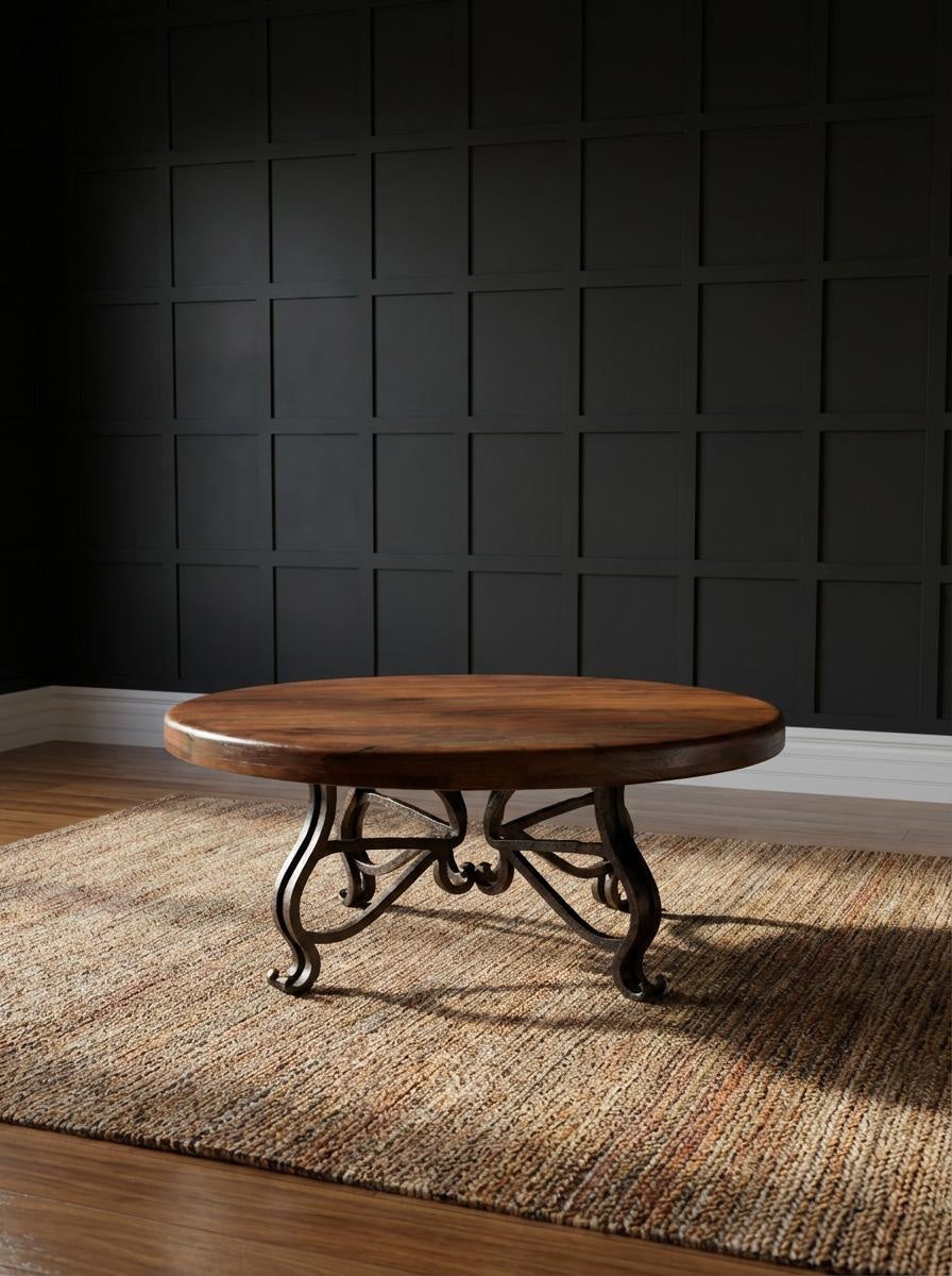 Solid Mesquite Round Coffee Table