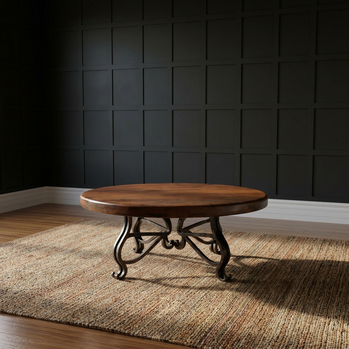 Solid Mesquite Round Coffee Table