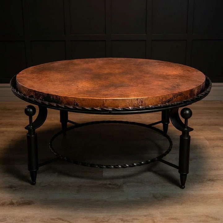 Tiera Round Copper Coffee Table