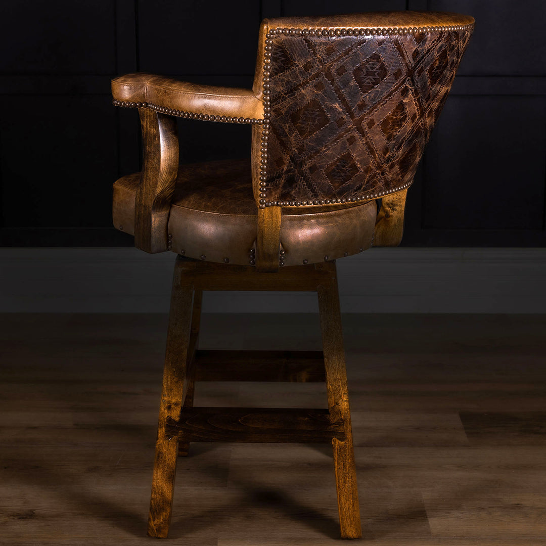 Trimble Leather Barstool