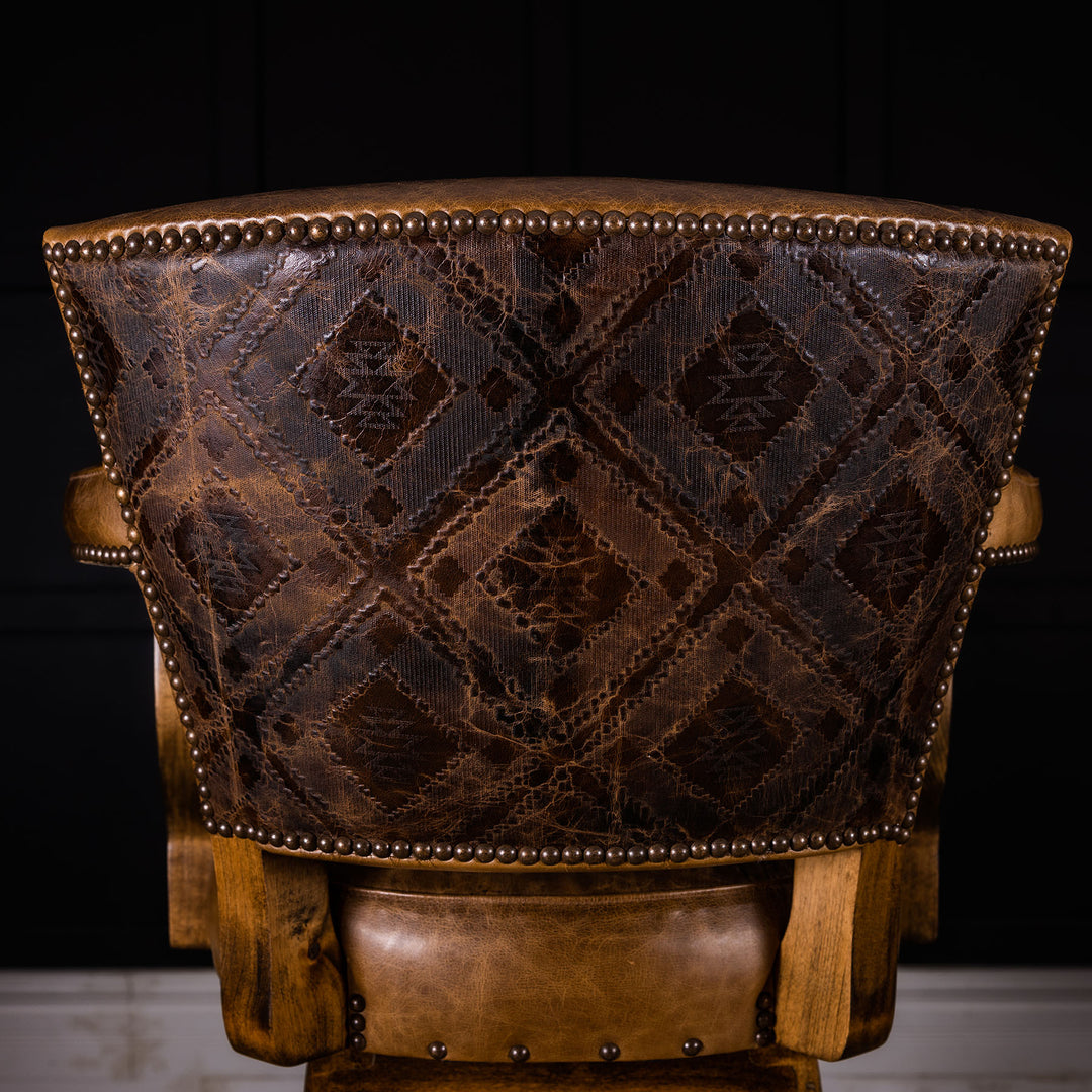 Trimble Leather Barstool