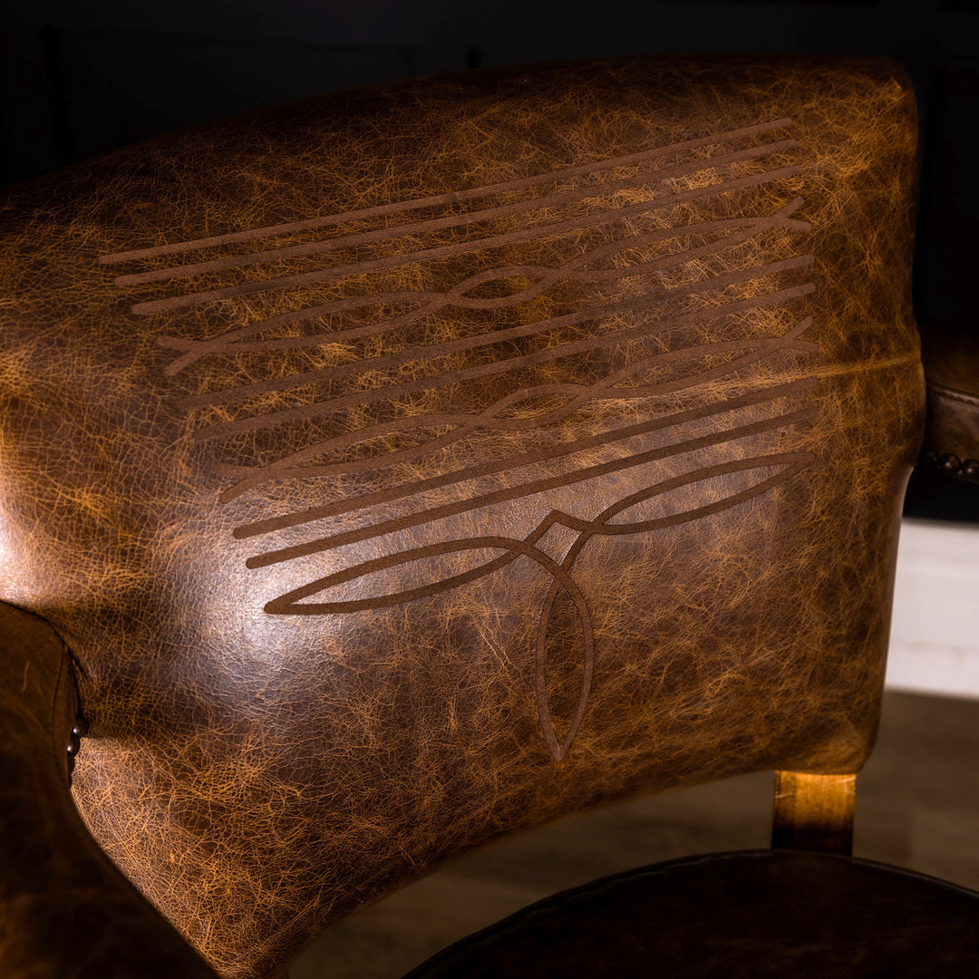 Trimble Leather Barstool