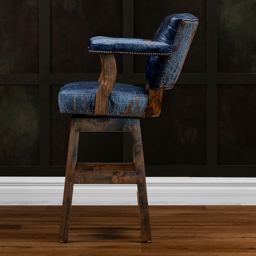 Wellington RJ Chisum Leather Barstool