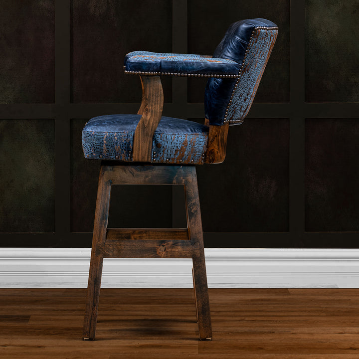 Wellington RJ Chisum Leather Barstool