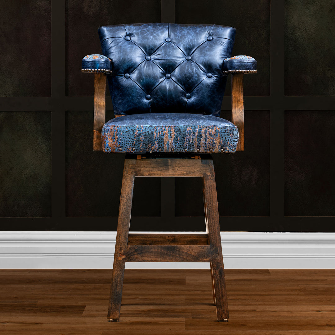 Wellington RJ Chisum Leather Barstool