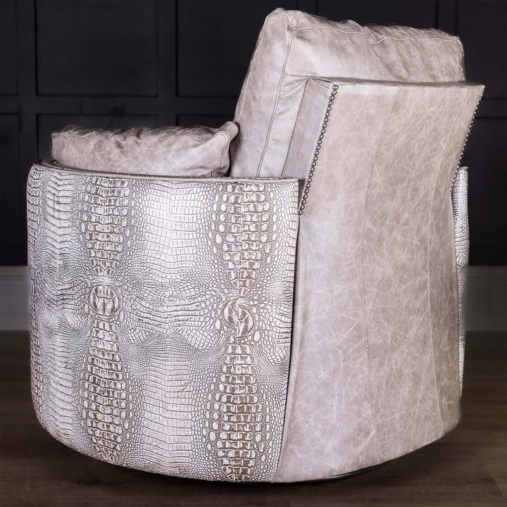 Whitefish Snug Leather Swivel Recliner