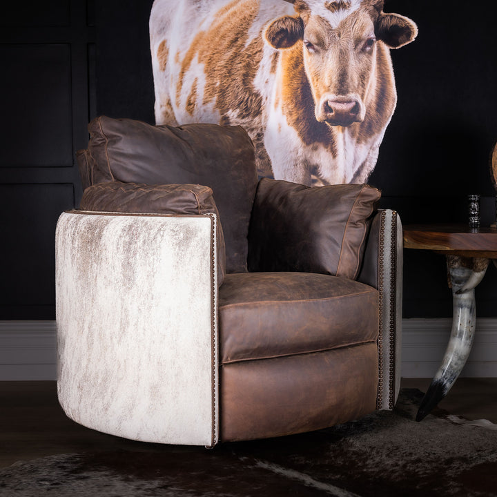 Wilcox Snug Leather Swivel Recliner