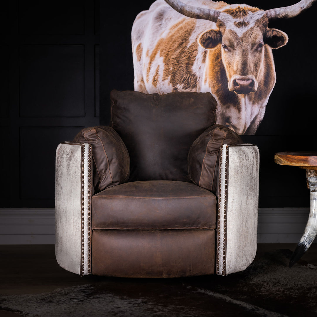Wilcox Snug Leather Swivel Recliner