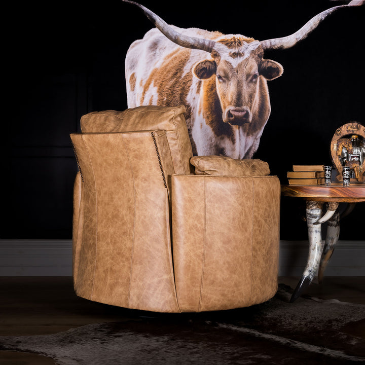 Wray Snug Leather Swivel Recliner