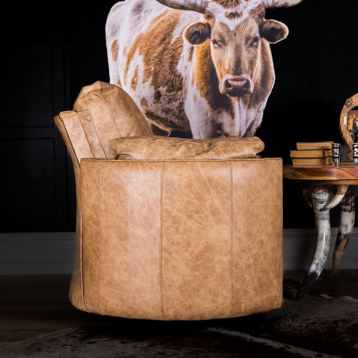 Wray Snug Leather Swivel Recliner