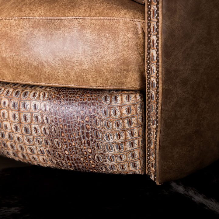 Wray Snug Leather Swivel Recliner