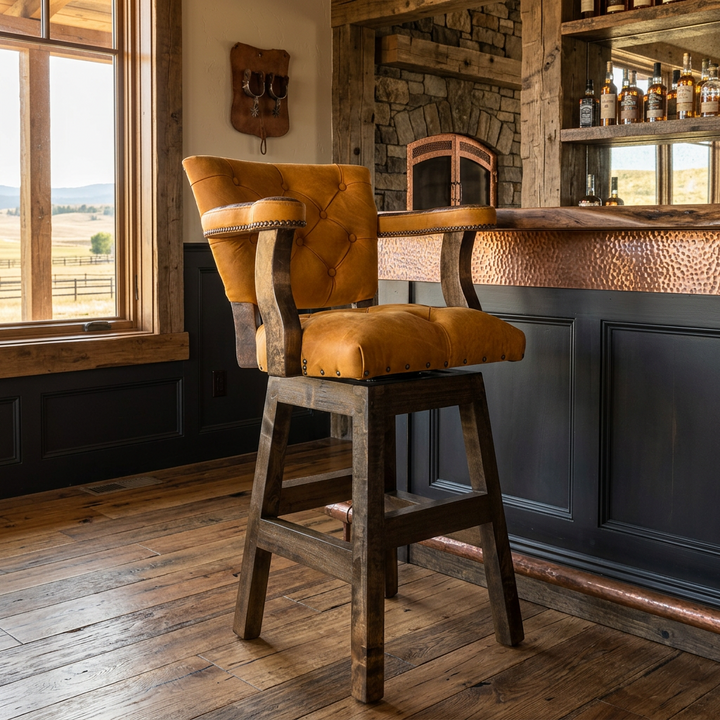 Falcon Leather Barstool