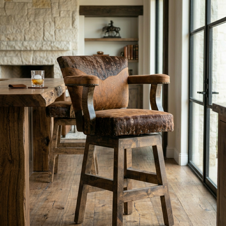 Rocksprings Leather Barstool