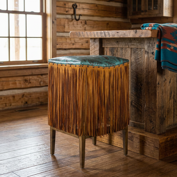 Sally Leather Saddle Stool